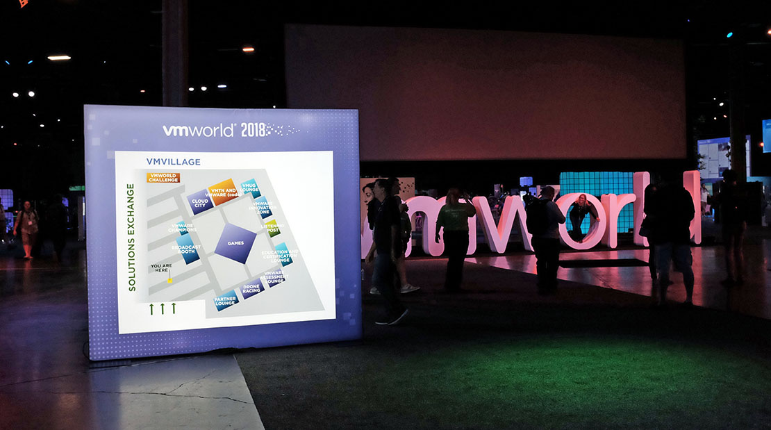 Visual experience VMWorld 2018 super color digital visual solutions event capabilities